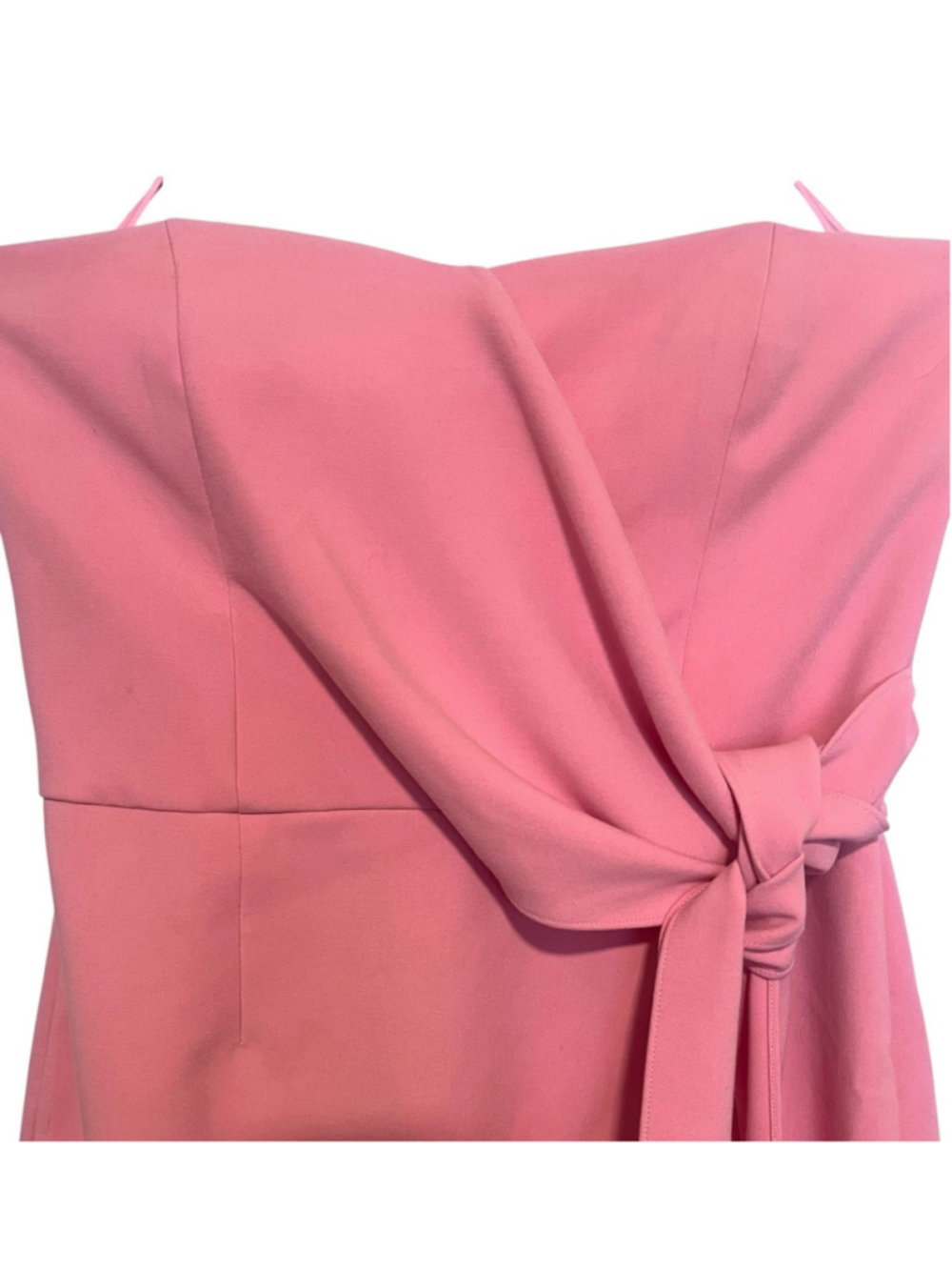 French Connection Strapless Mini Dress Women’s 8 Pink Bow Sash Party Cocktail - Picture 5 of 7
